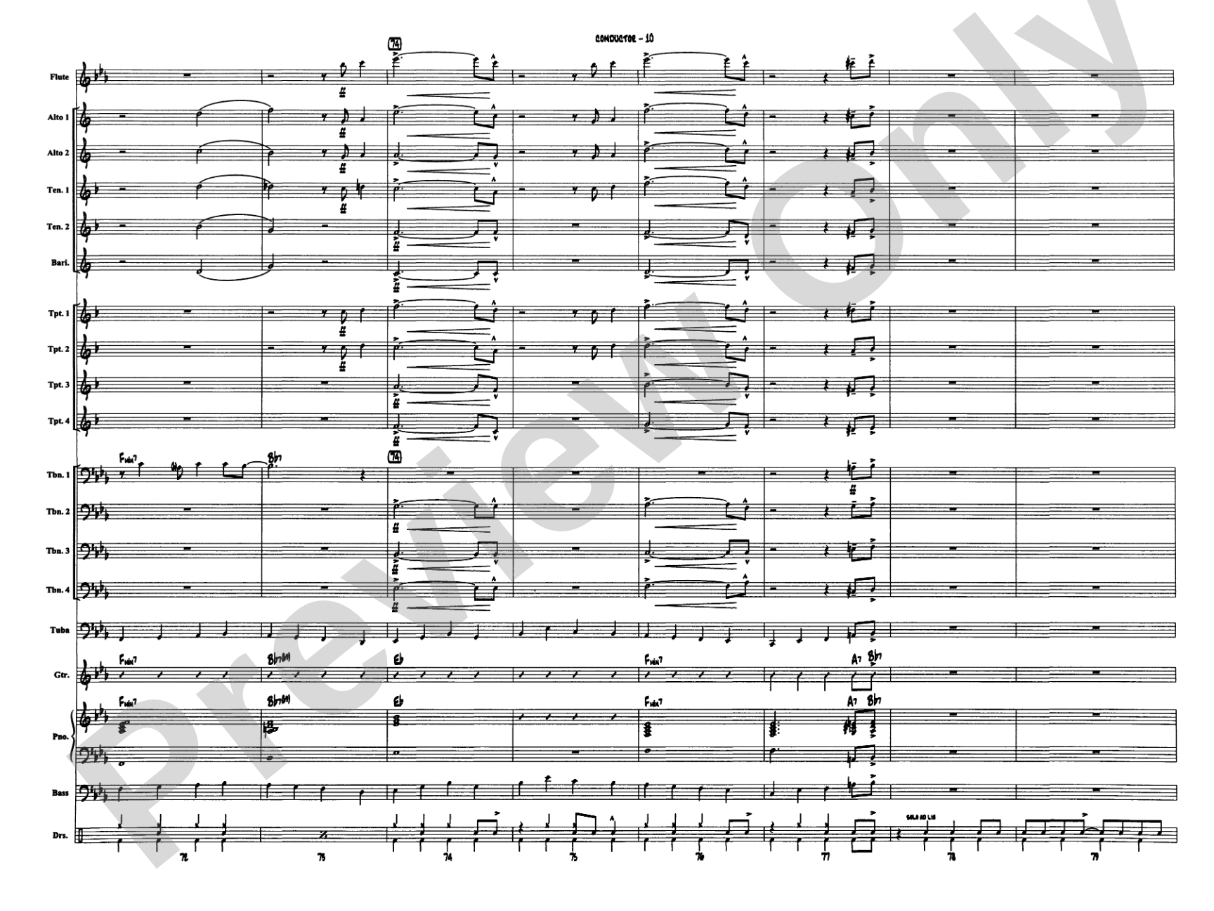 Jumpin' at the Woodside: Jazz Ensemble Conductor Score & Parts