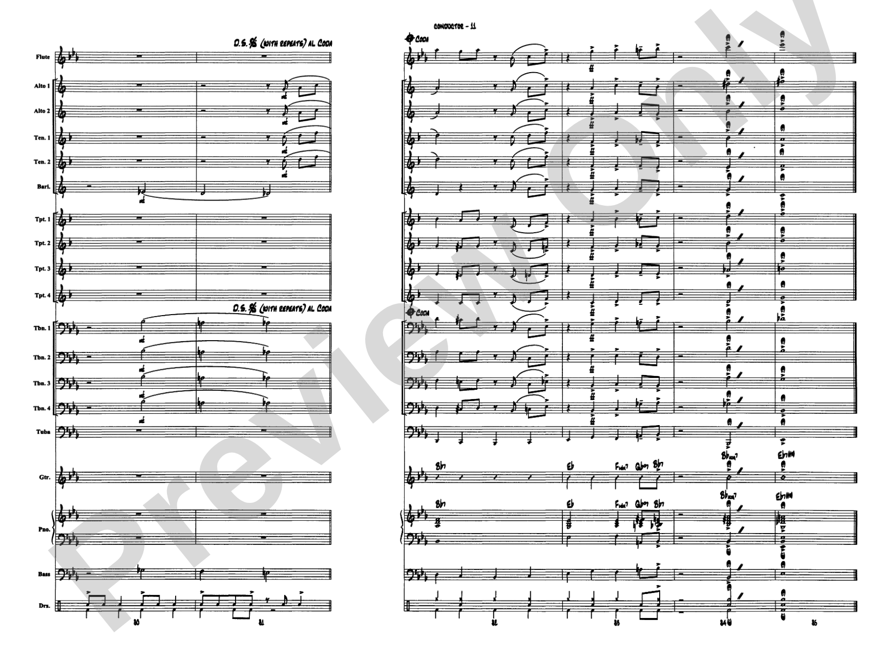 Jumpin' at the Woodside: Jazz Ensemble Conductor Score & Parts