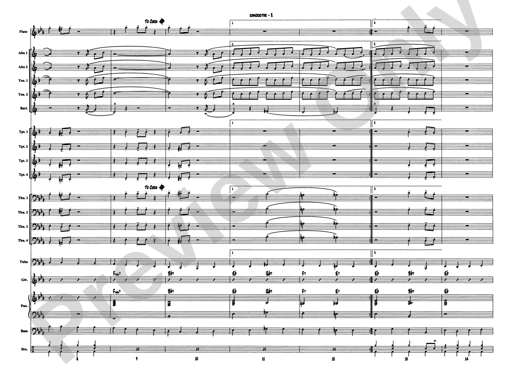 Jumpin' at the Woodside: Jazz Ensemble Conductor Score & Parts