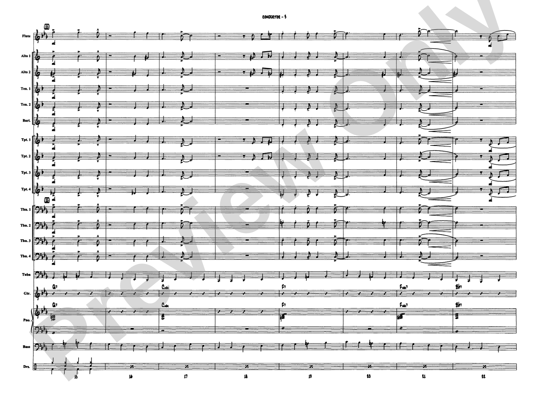 Jumpin' at the Woodside: Jazz Ensemble Conductor Score & Parts