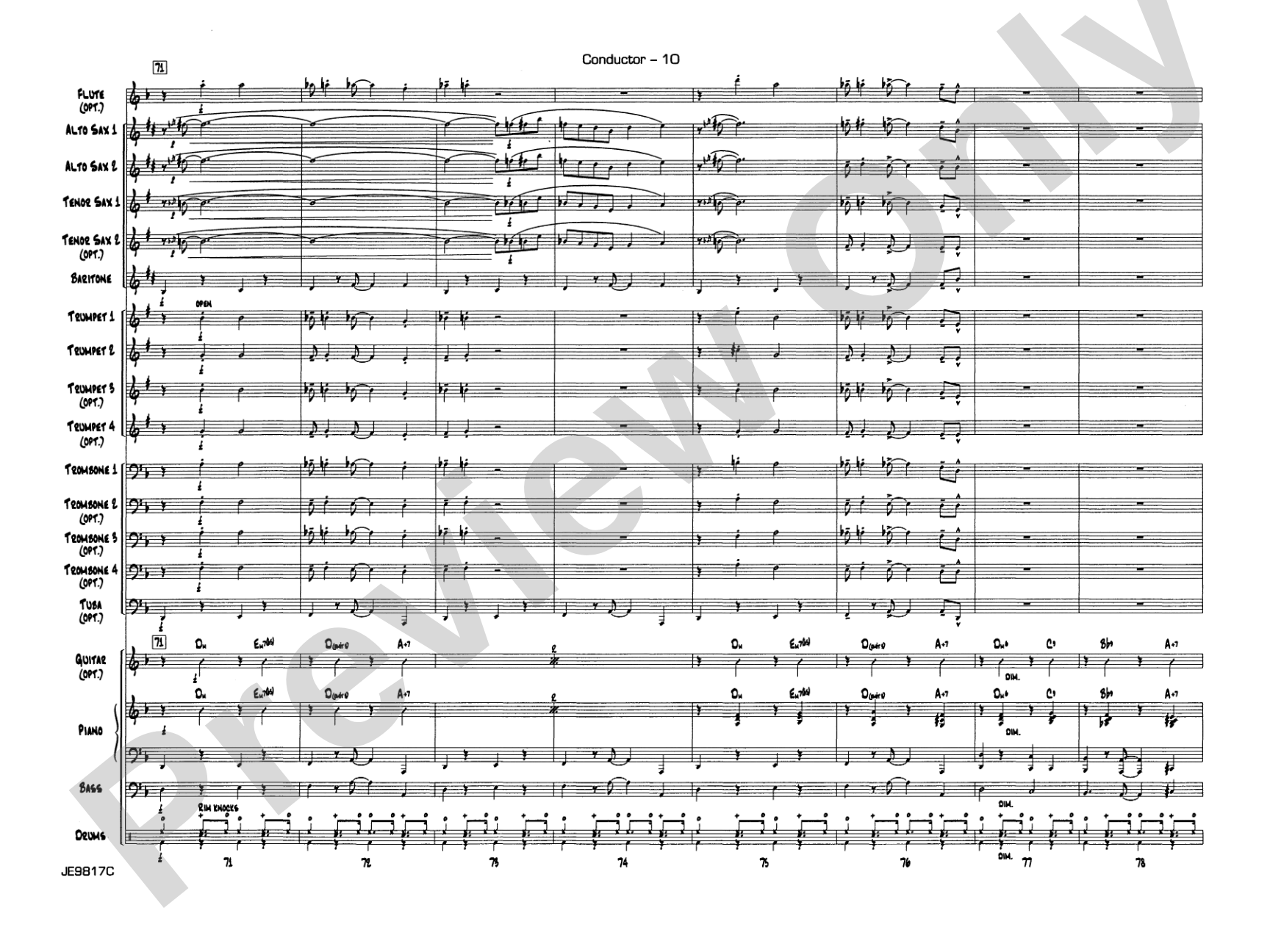 Big Noise from Winnetka: Jazz Ensemble Conductor Score & Parts