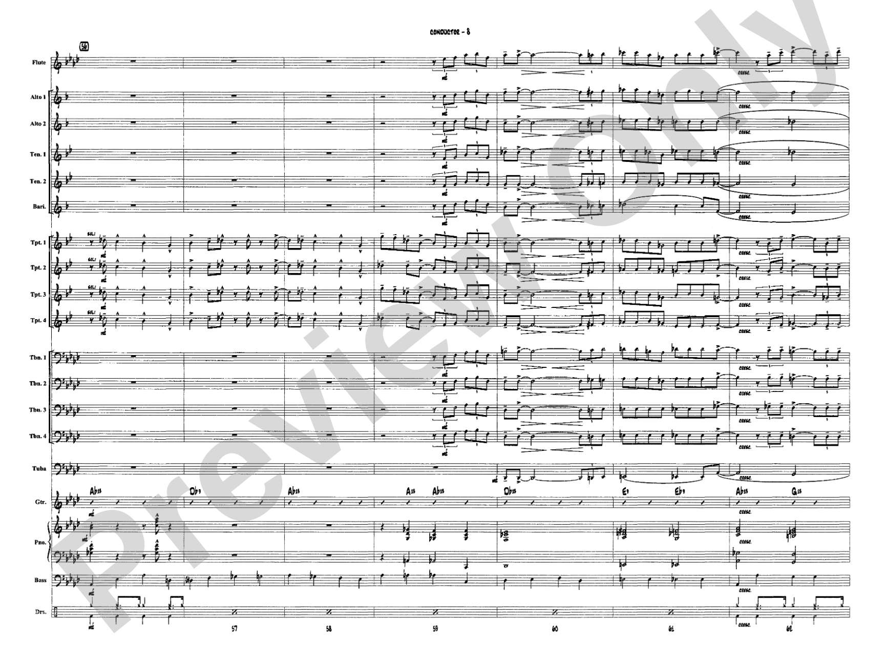 Blues in the Night: Jazz Ensemble Conductor Score & Parts