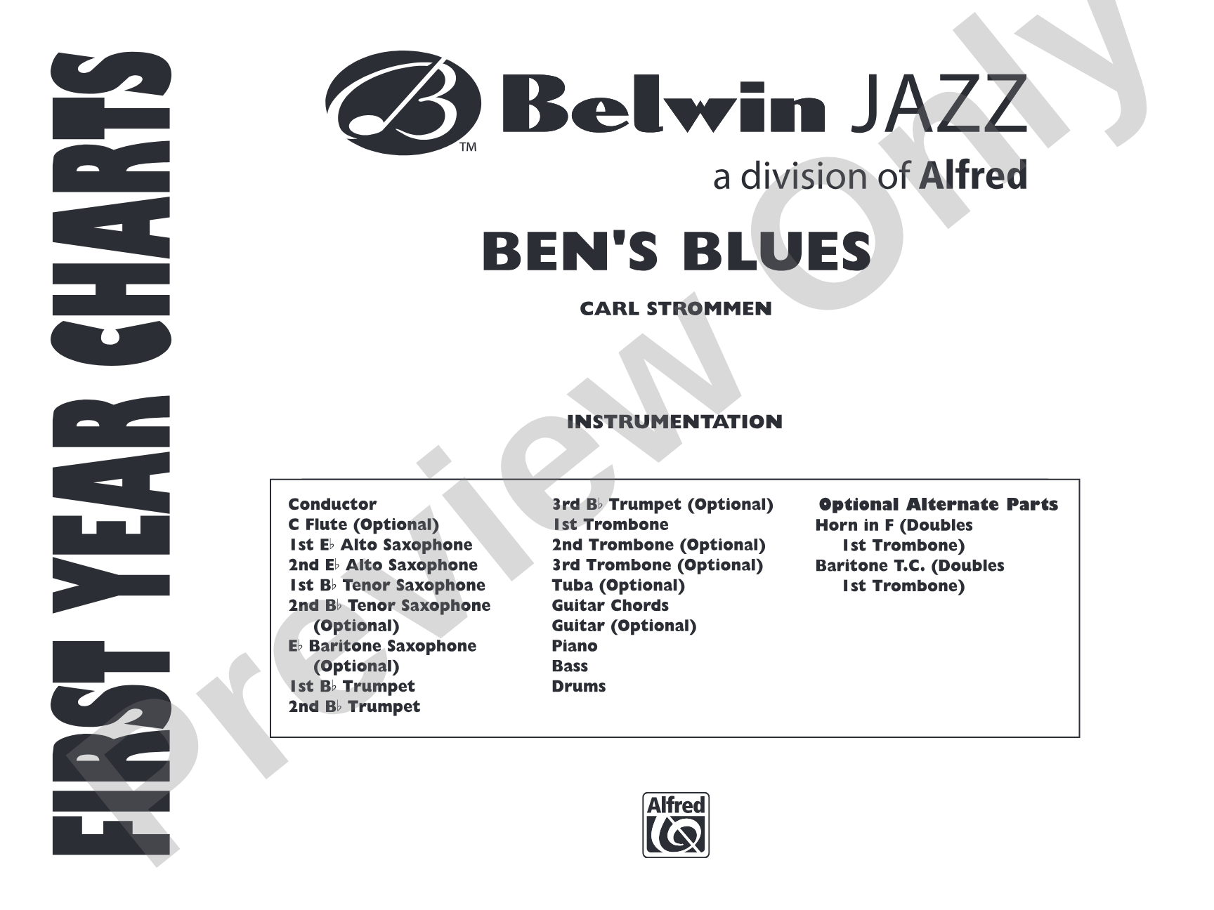 Ben's Blues: Jazz Ensemble Conductor Score & Parts