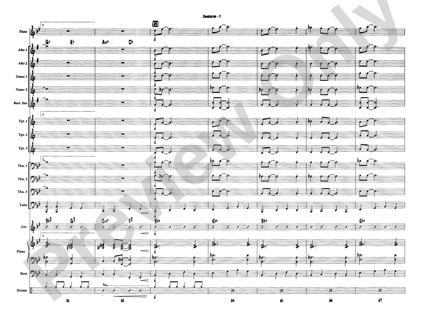 Ben's Blues: Jazz Ensemble Conductor Score & Parts