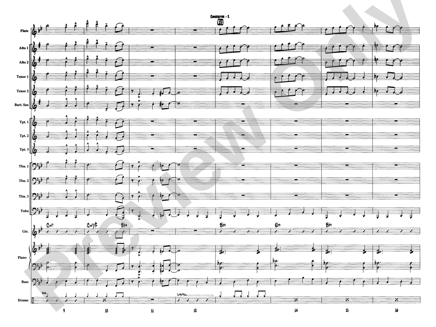 Ben's Blues: Jazz Ensemble Conductor Score & Parts