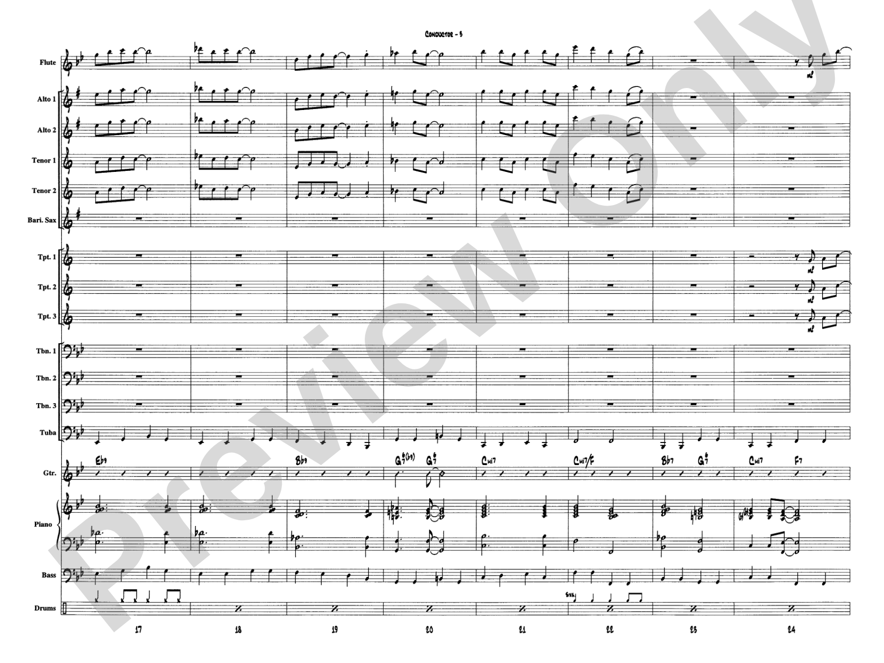 Ben's Blues: Jazz Ensemble Conductor Score & Parts