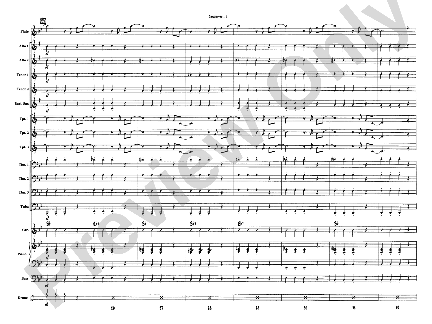 Ben's Blues: Jazz Ensemble Conductor Score & Parts
