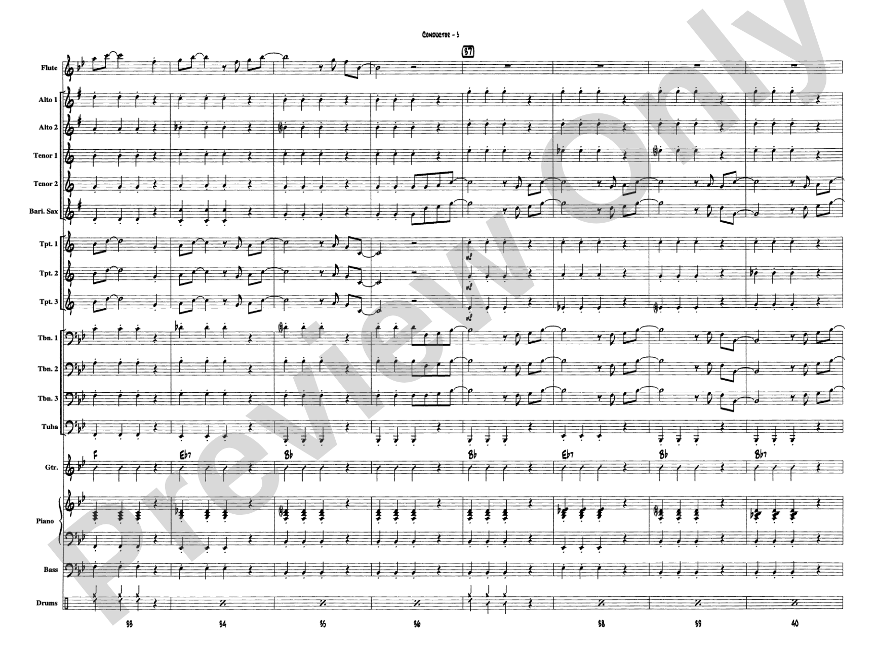 Ben's Blues: Jazz Ensemble Conductor Score & Parts