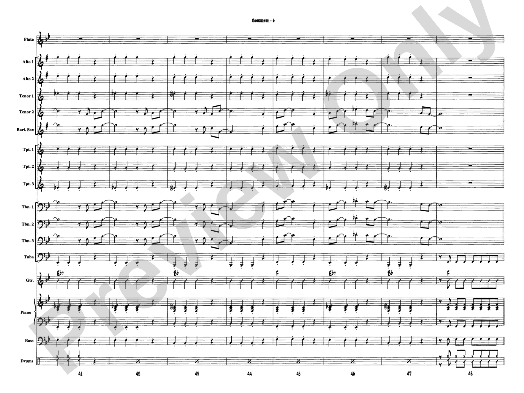 Ben's Blues: Jazz Ensemble Conductor Score & Parts