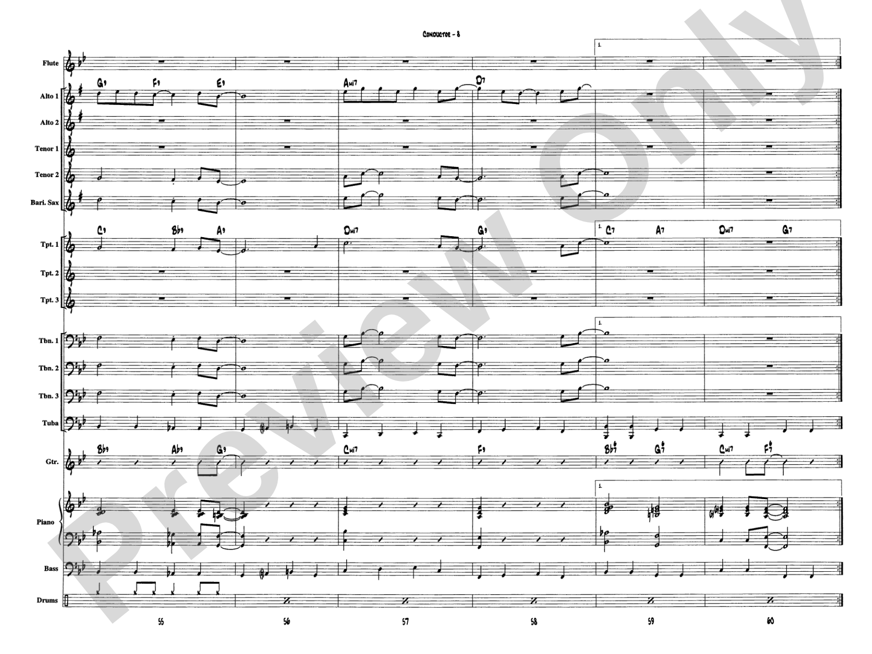 Ben's Blues: Jazz Ensemble Conductor Score & Parts