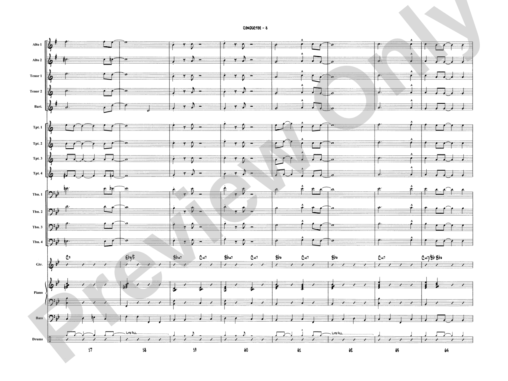 A Big Band Christmas: Jazz Ensemble Conductor Score & Parts