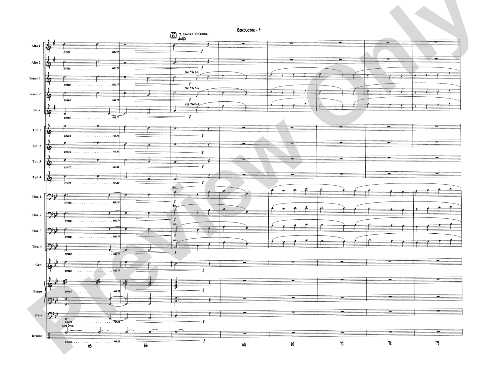 A Big Band Christmas: Jazz Ensemble Conductor Score & Parts