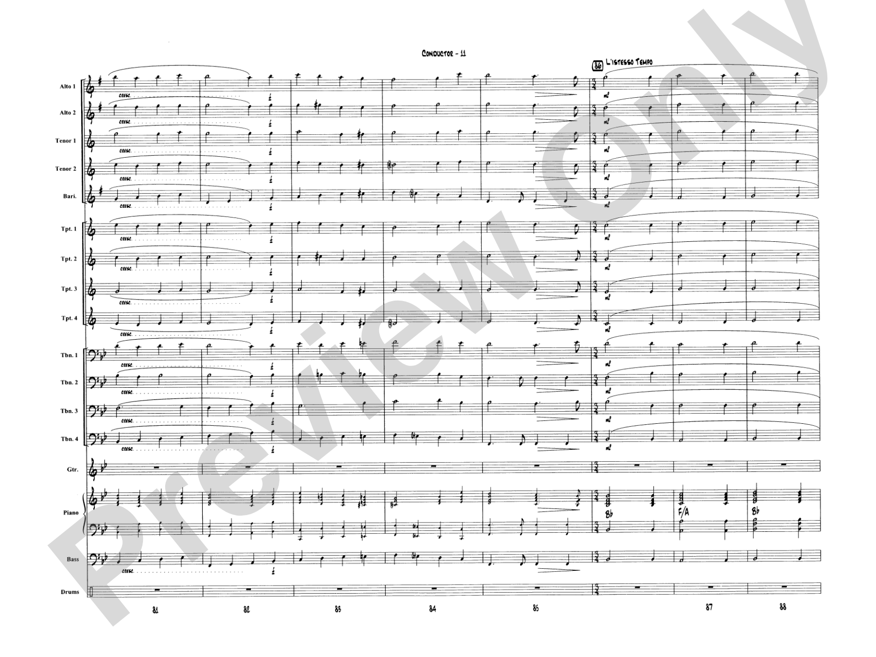 A Big Band Christmas: Jazz Ensemble Conductor Score & Parts