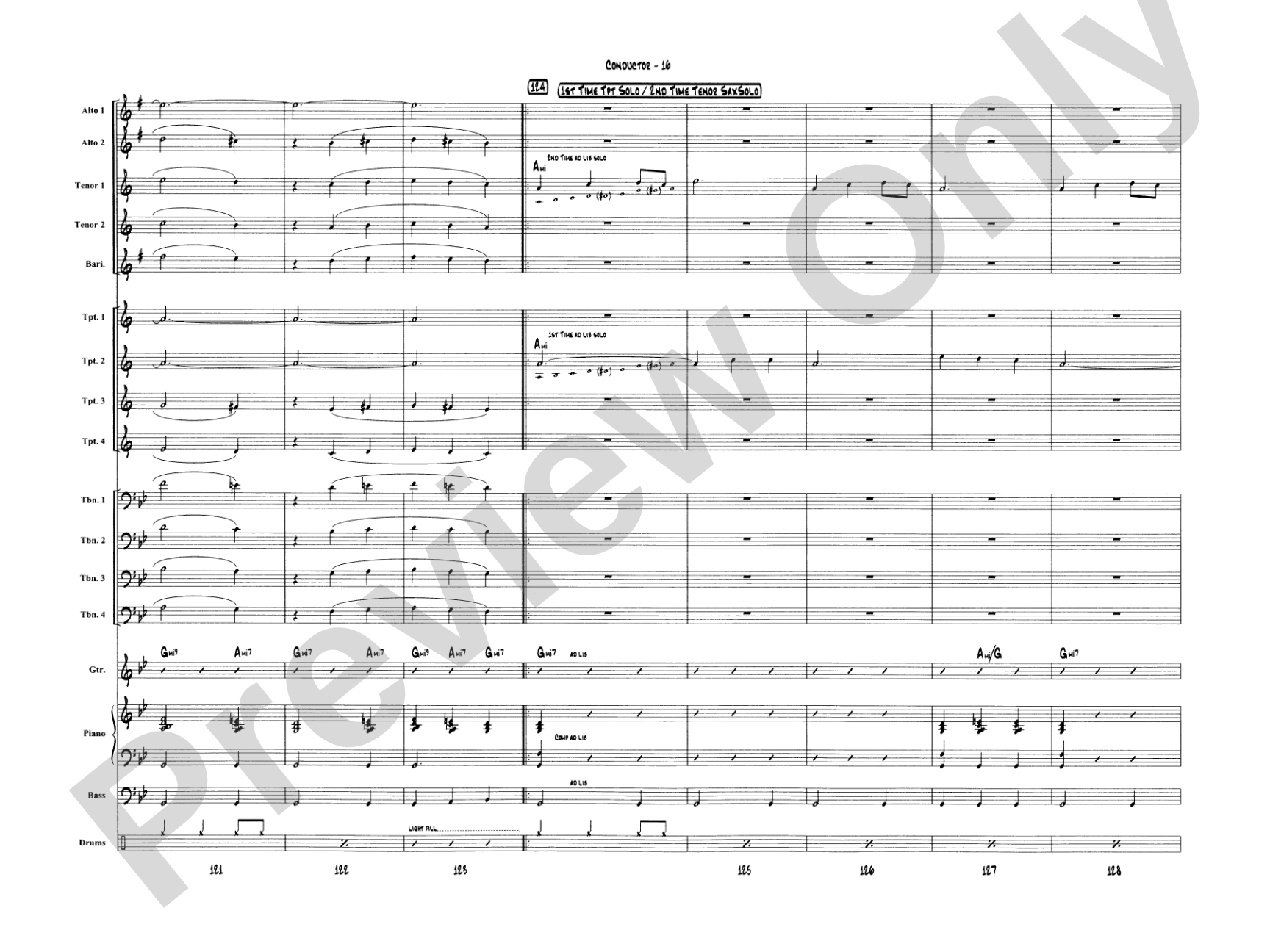 A Big Band Christmas: Jazz Ensemble Conductor Score & Parts