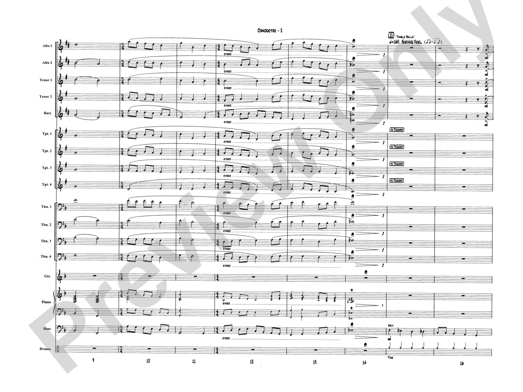 A Big Band Christmas: Jazz Ensemble Conductor Score & Parts