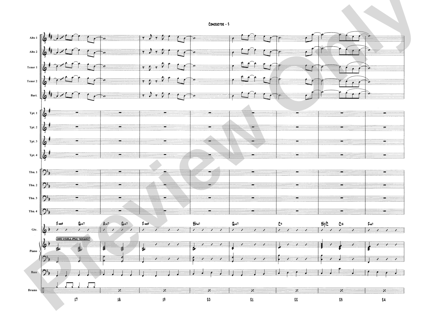 A Big Band Christmas: Jazz Ensemble Conductor Score & Parts
