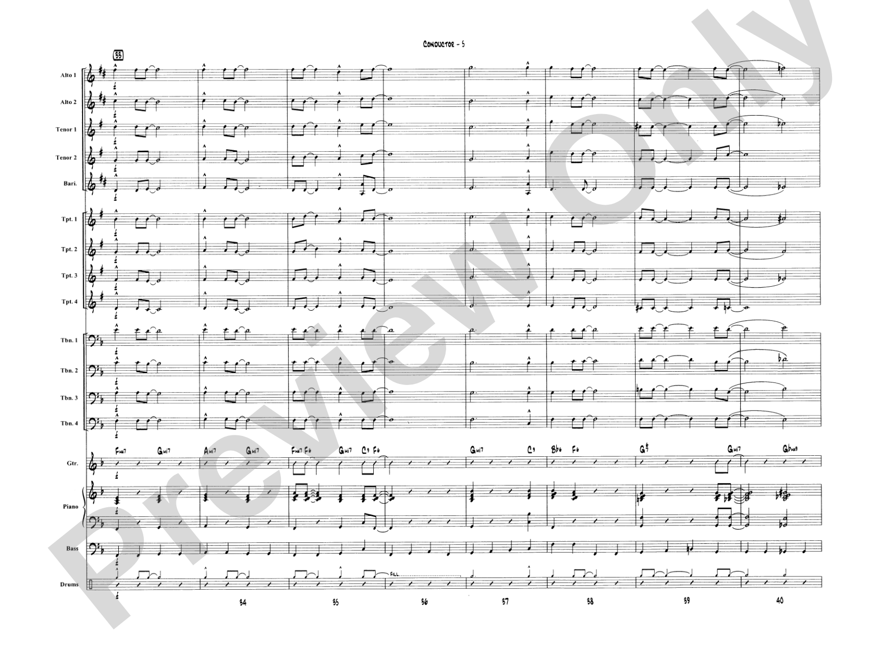 A Big Band Christmas: Jazz Ensemble Conductor Score & Parts
