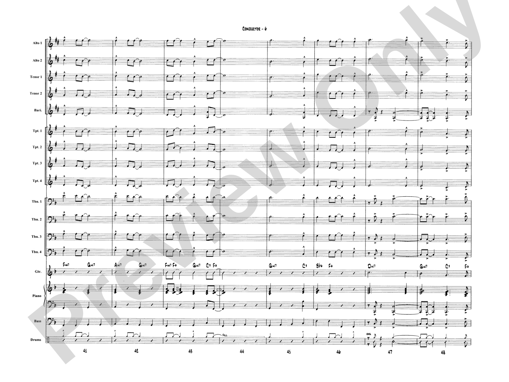 A Big Band Christmas: Jazz Ensemble Conductor Score & Parts