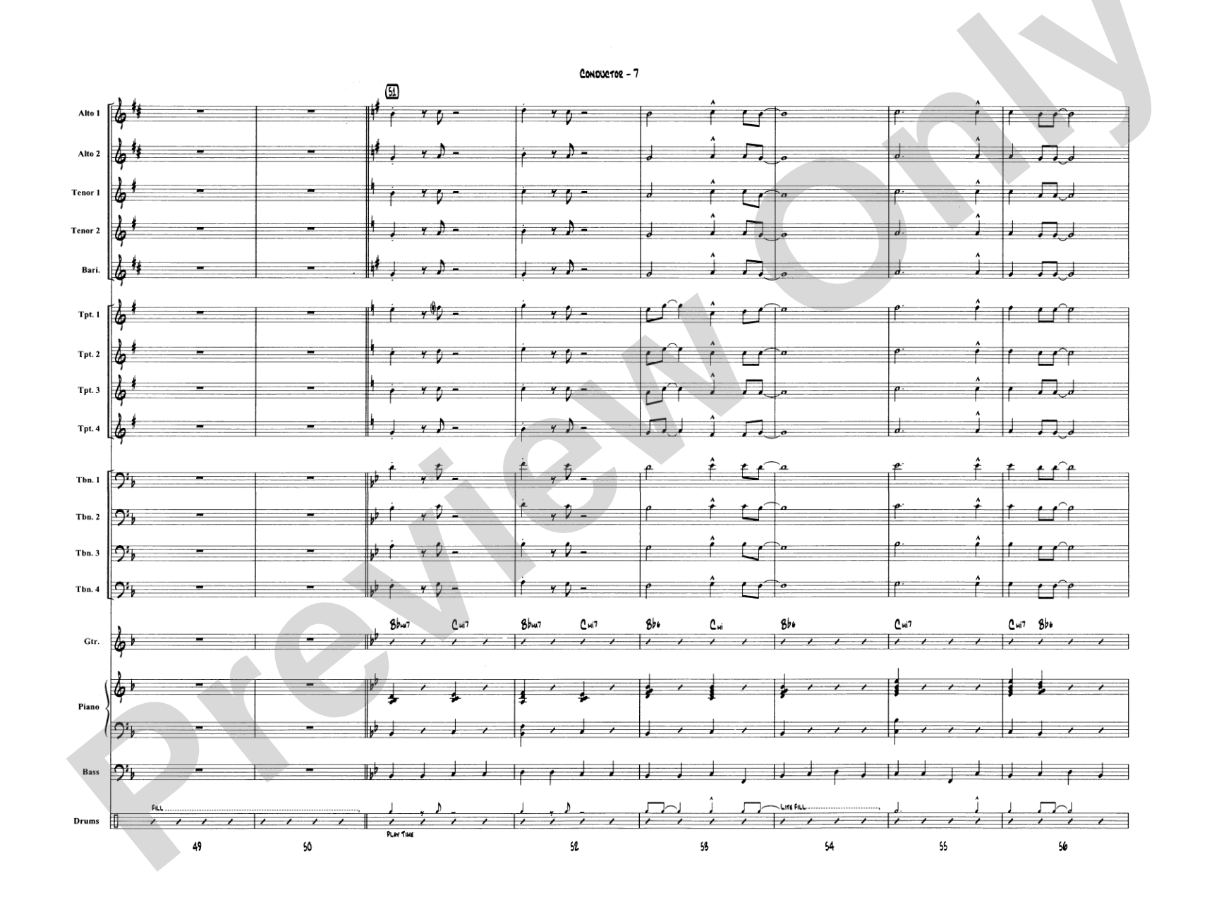 A Big Band Christmas: Jazz Ensemble Conductor Score & Parts