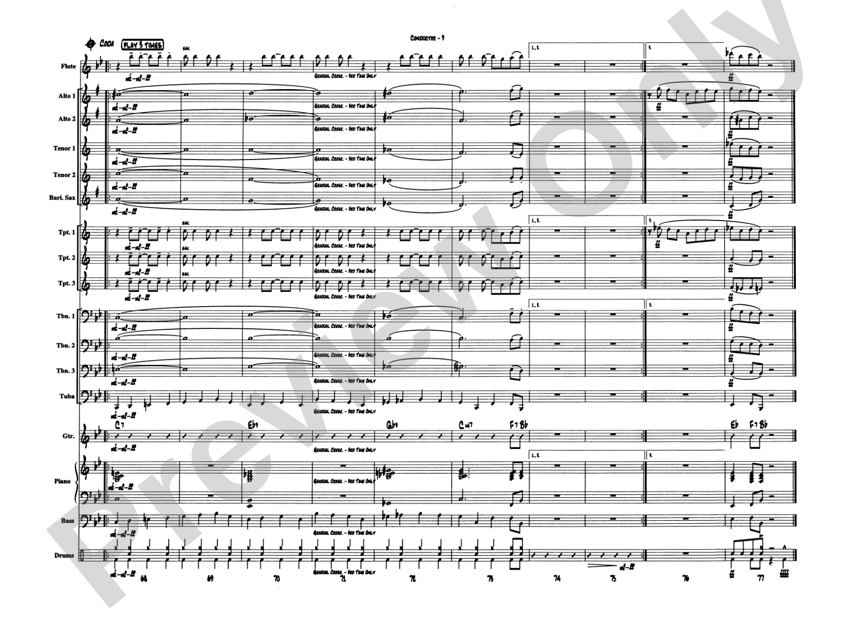 It Don't Mean a Thing (If It Ain't Got That Swing): Jazz Ensemble Conductor Score & Parts