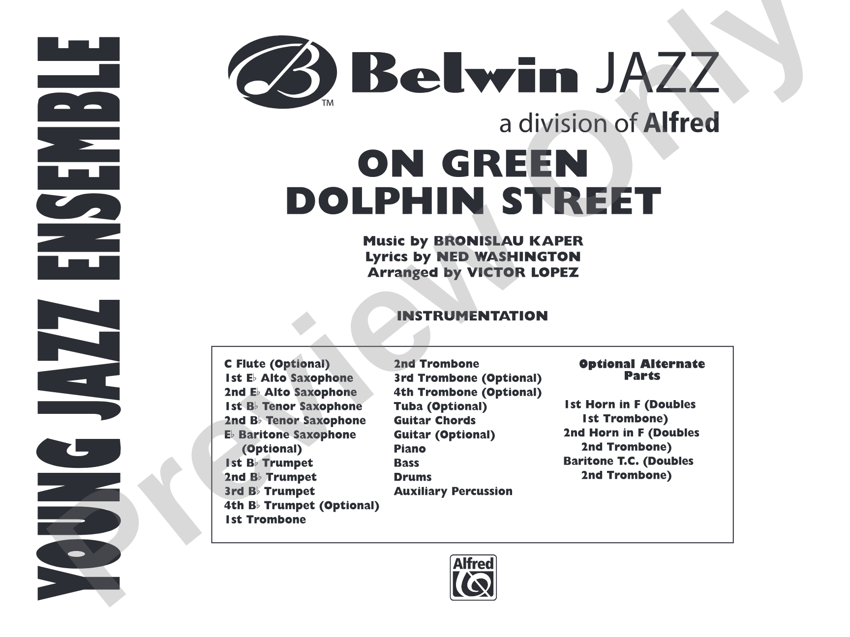 On Green Dolphin Street: Jazz Ensemble Conductor Score & Parts