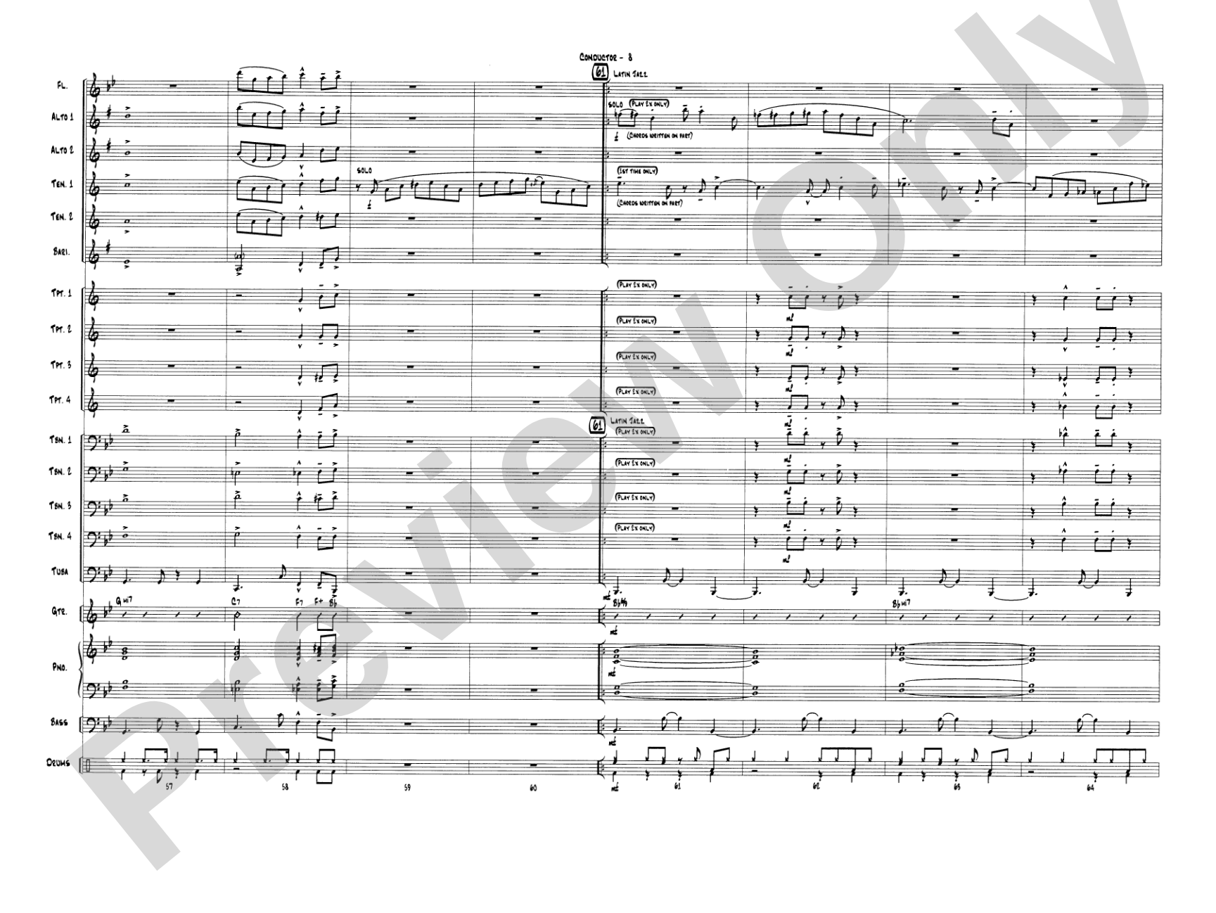 On Green Dolphin Street: Jazz Ensemble Conductor Score & Parts