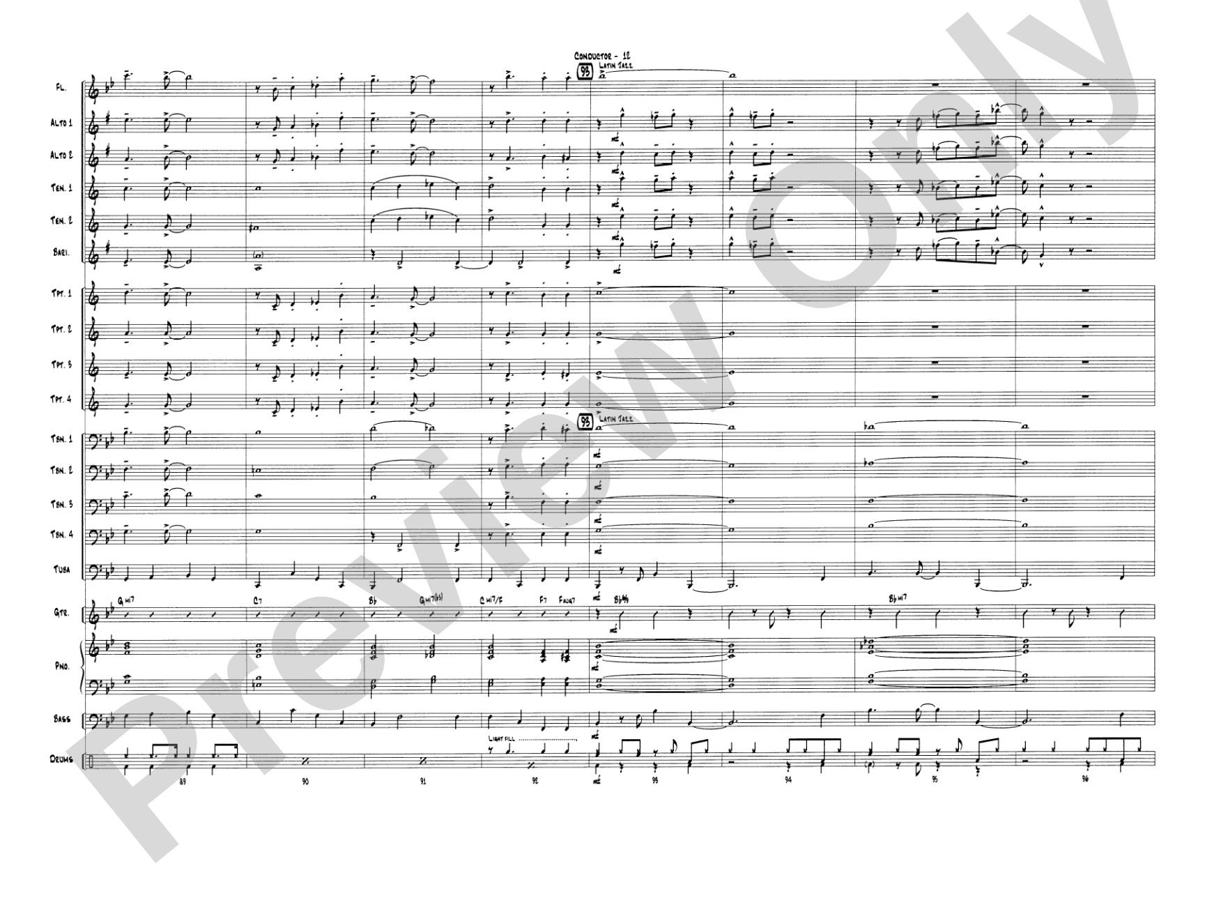 On Green Dolphin Street: Jazz Ensemble Conductor Score & Parts