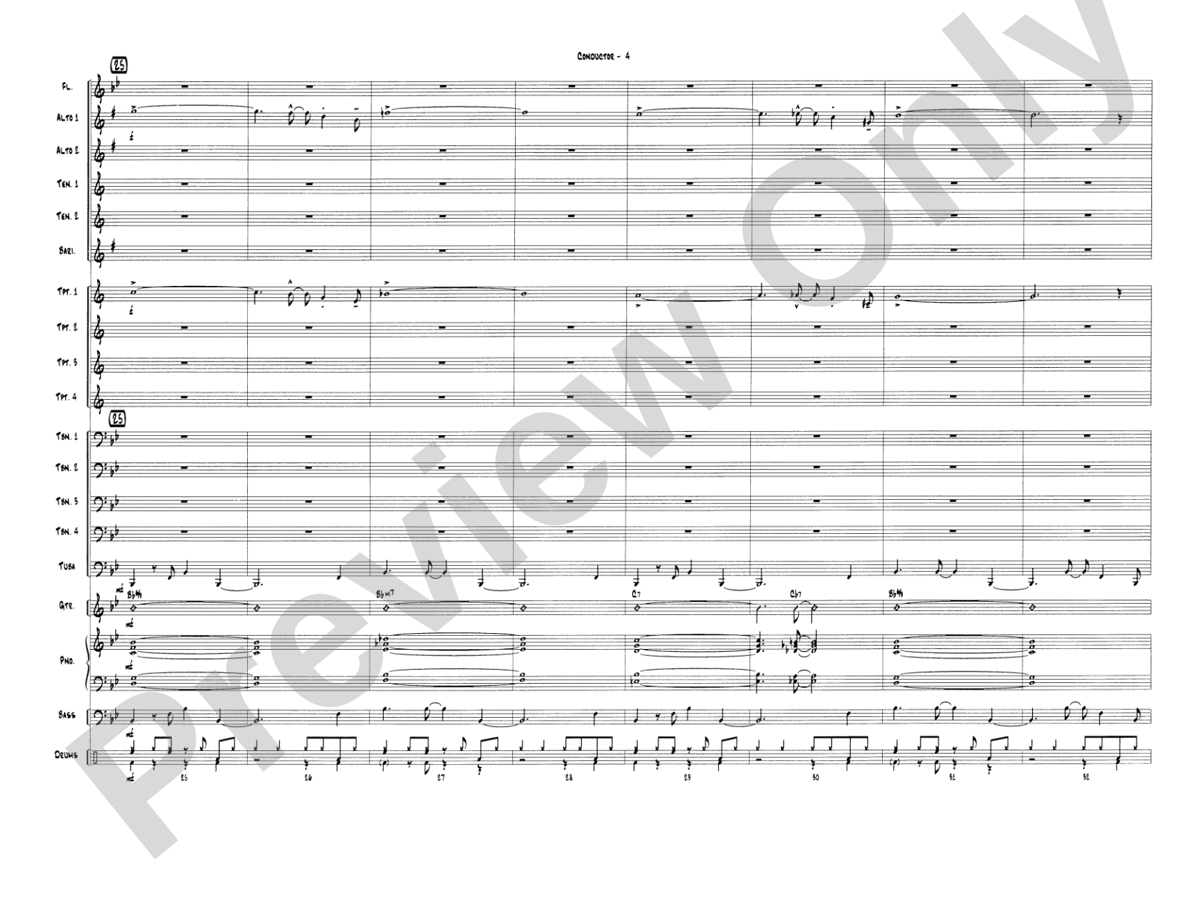 On Green Dolphin Street: Jazz Ensemble Conductor Score & Parts