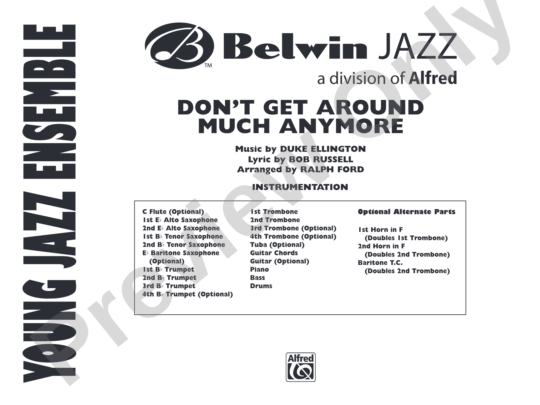 Don't Get Around Much Anymore: Score