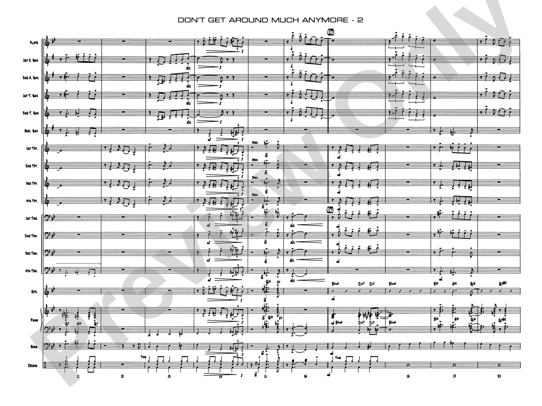 Don't Get Around Much Anymore: Score