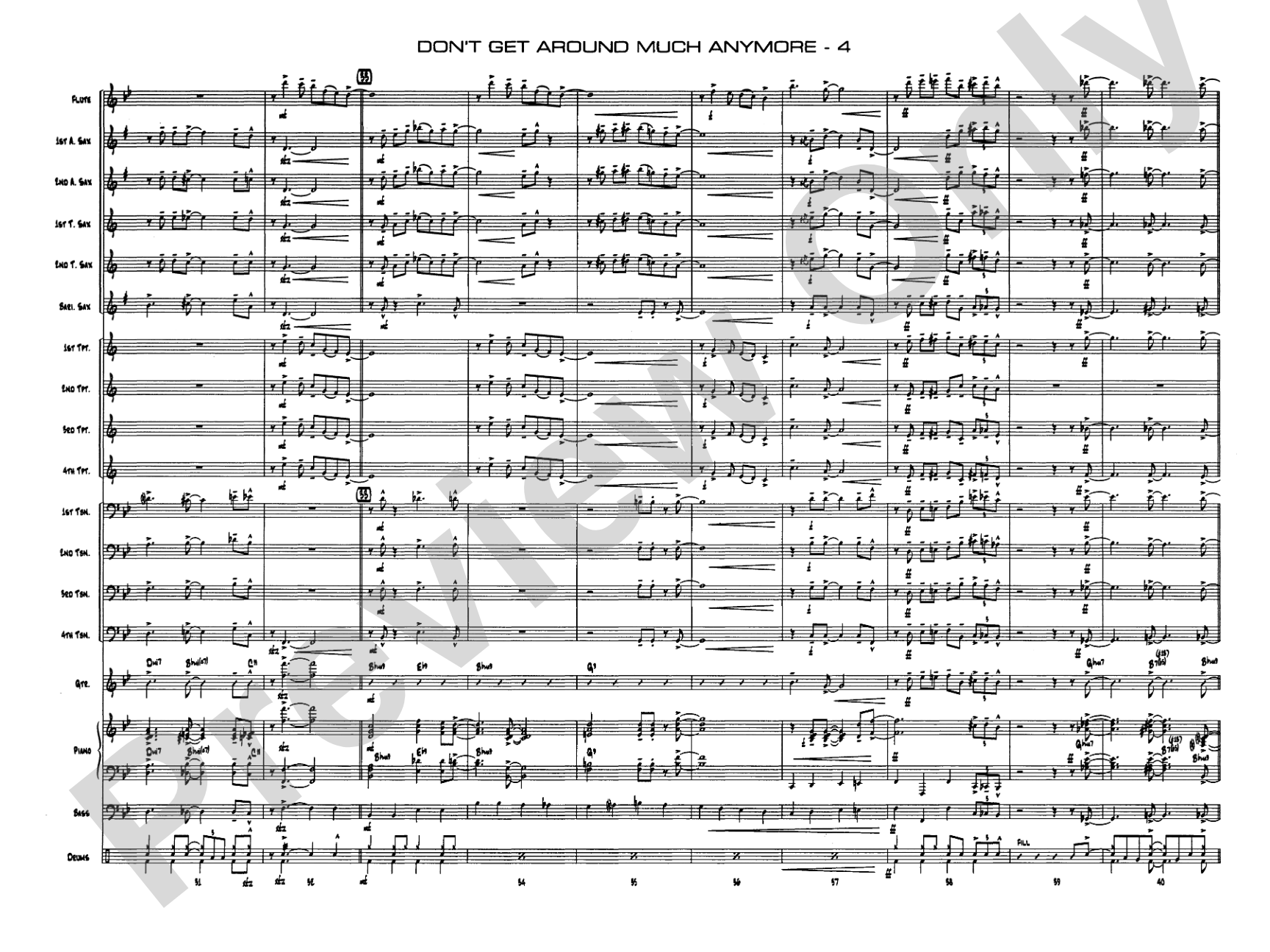 Don't Get Around Much Anymore: Score