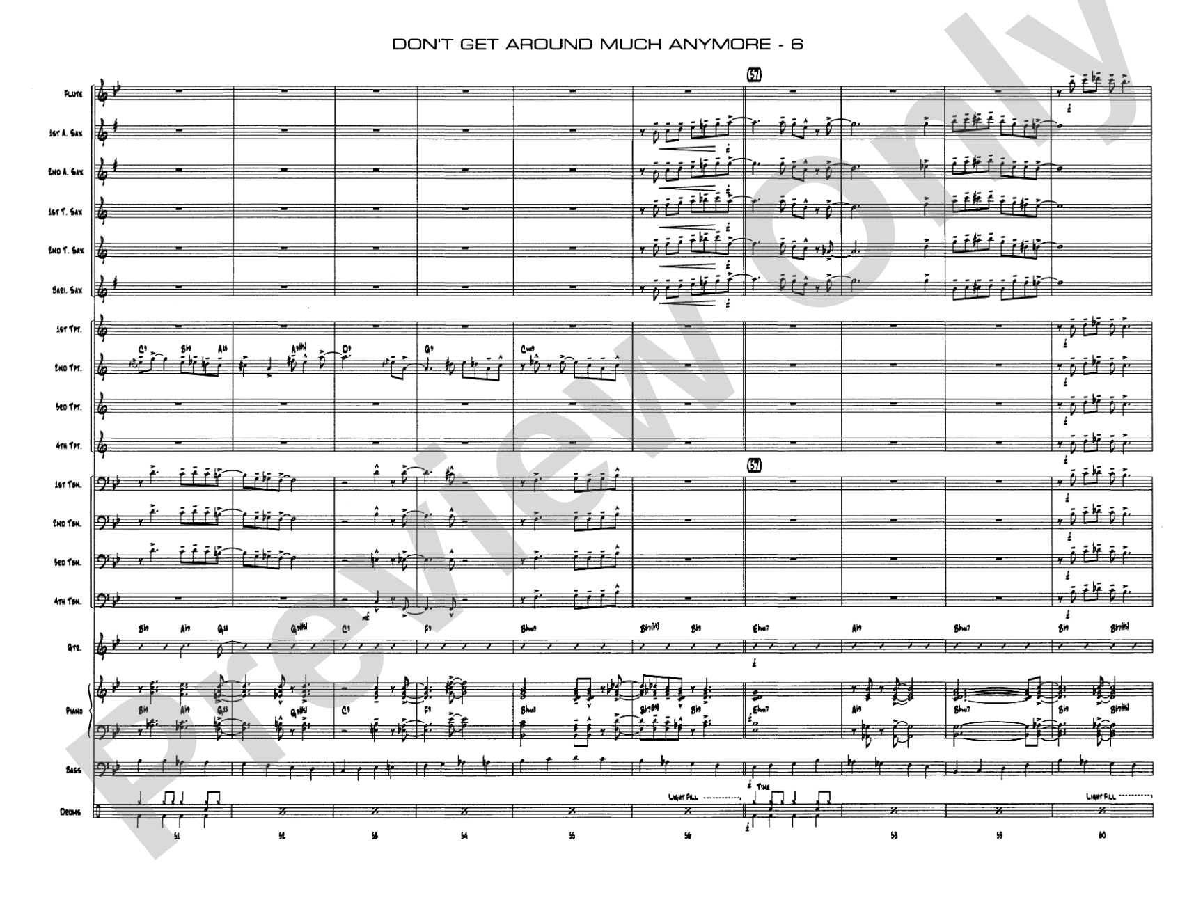 Don't Get Around Much Anymore: Score