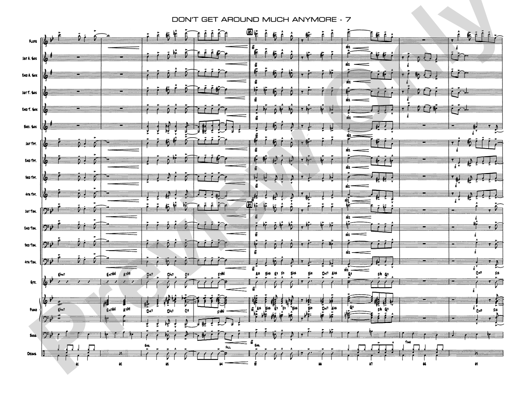 Don't Get Around Much Anymore: Score