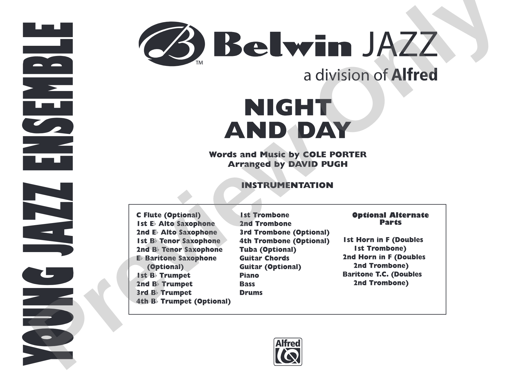 Night and Day: Jazz Ensemble Conductor Score & Parts