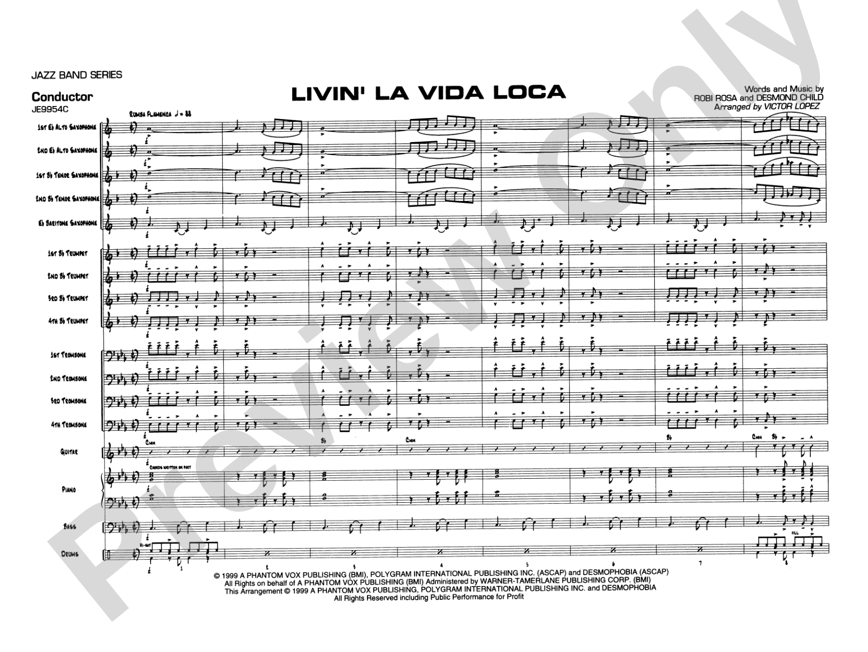 Livin' la Vida Loca: Score