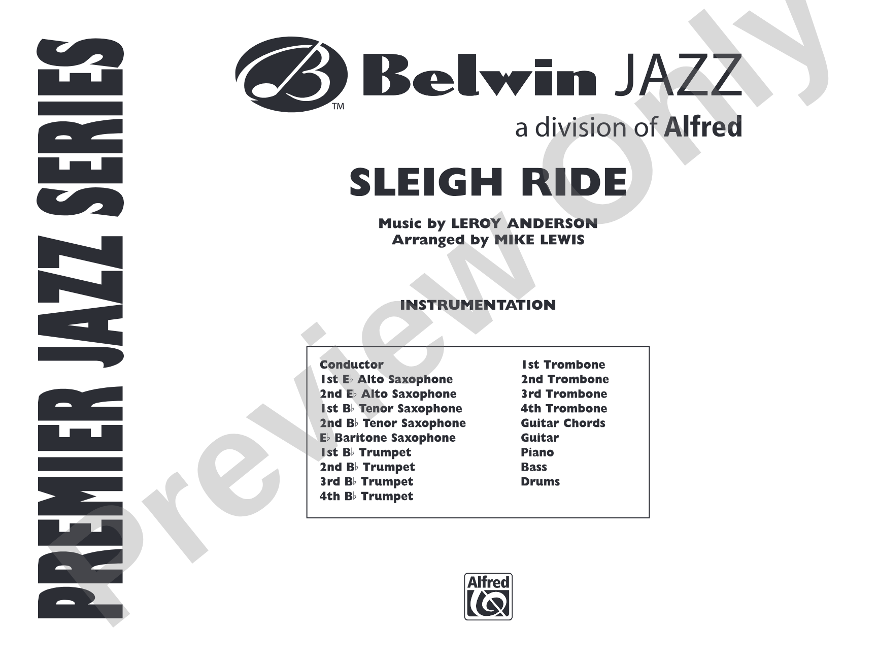 Sleigh Ride: Jazz Ensemble Conductor Score & Parts