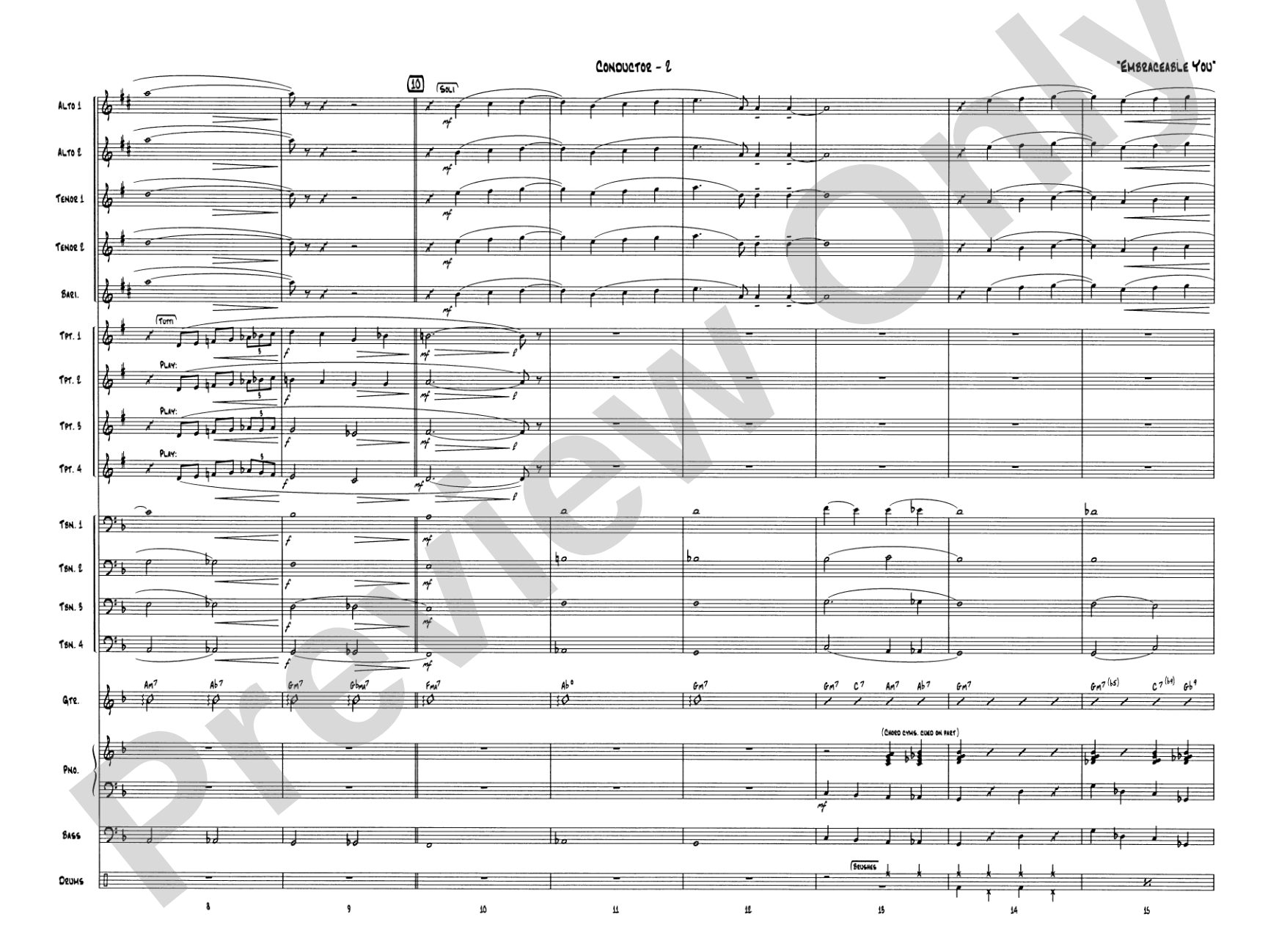 Embraceable You: Jazz Ensemble Conductor Score & Parts