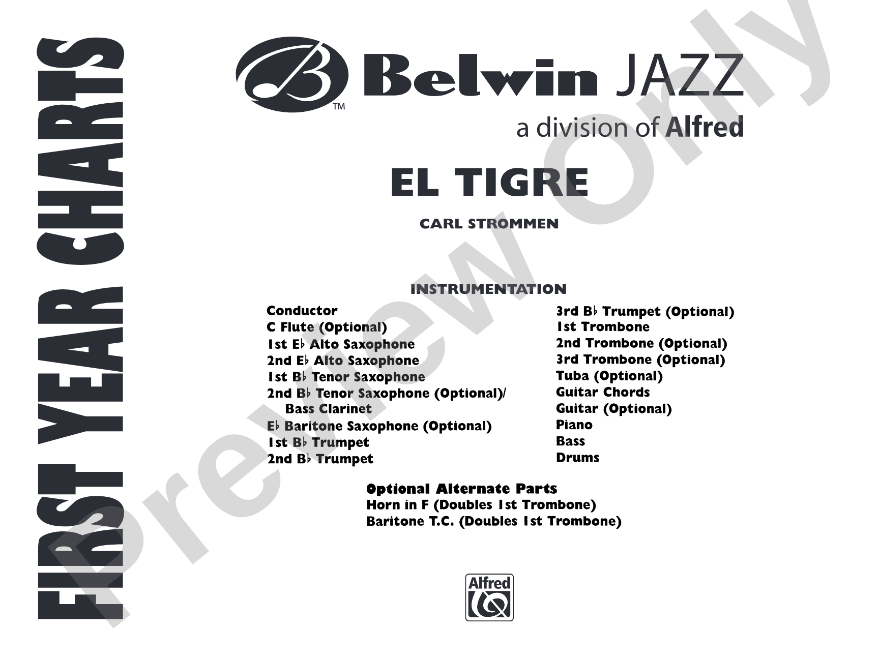 El Tigre: Jazz Ensemble Conductor Score & Parts