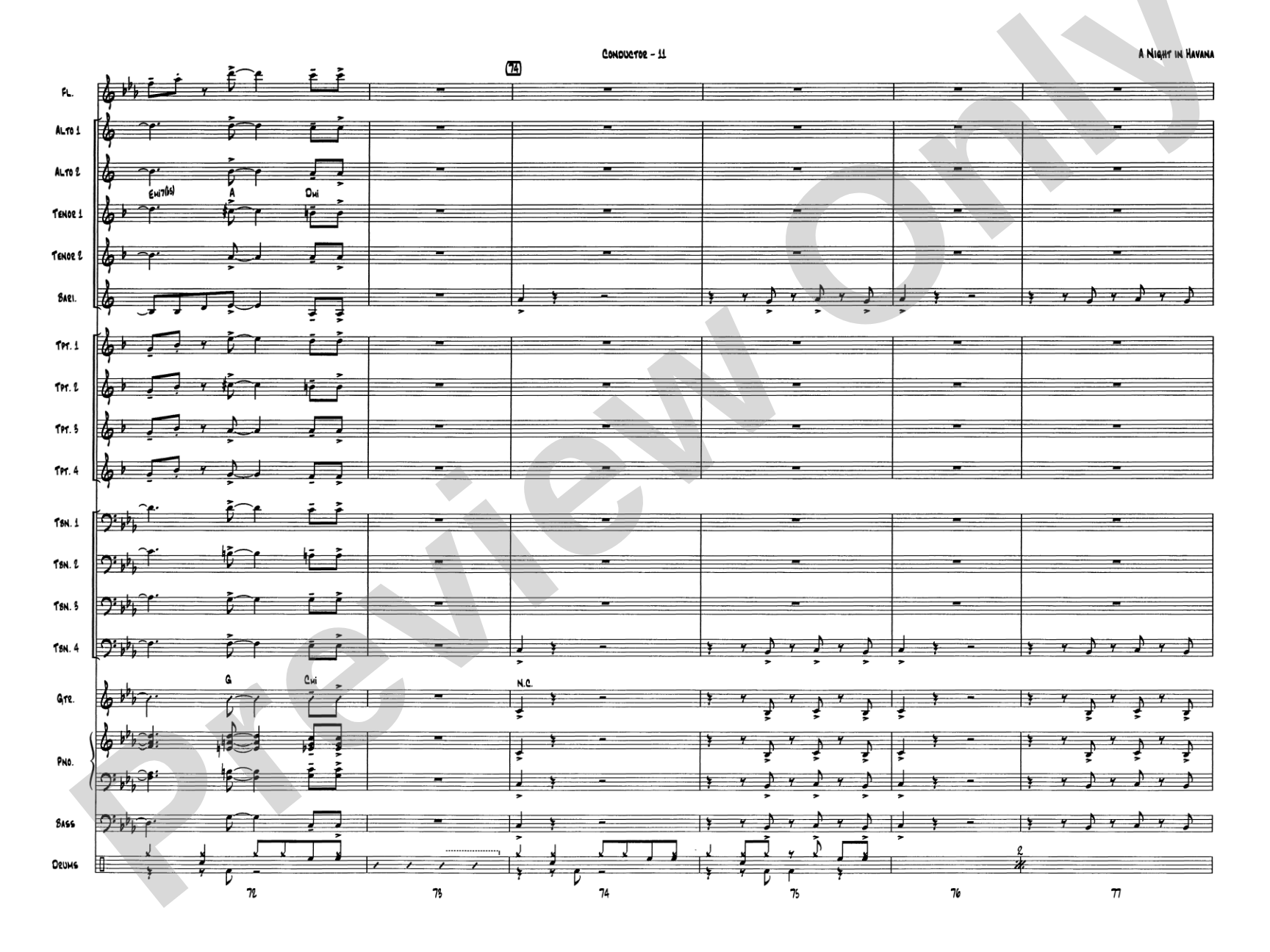 A Night in Havana: Score