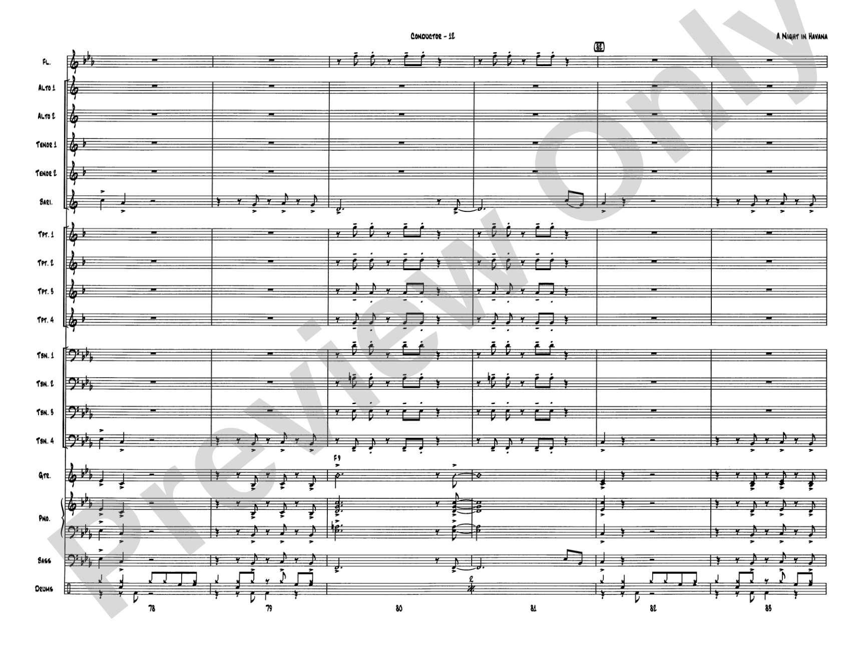 A Night in Havana: Score