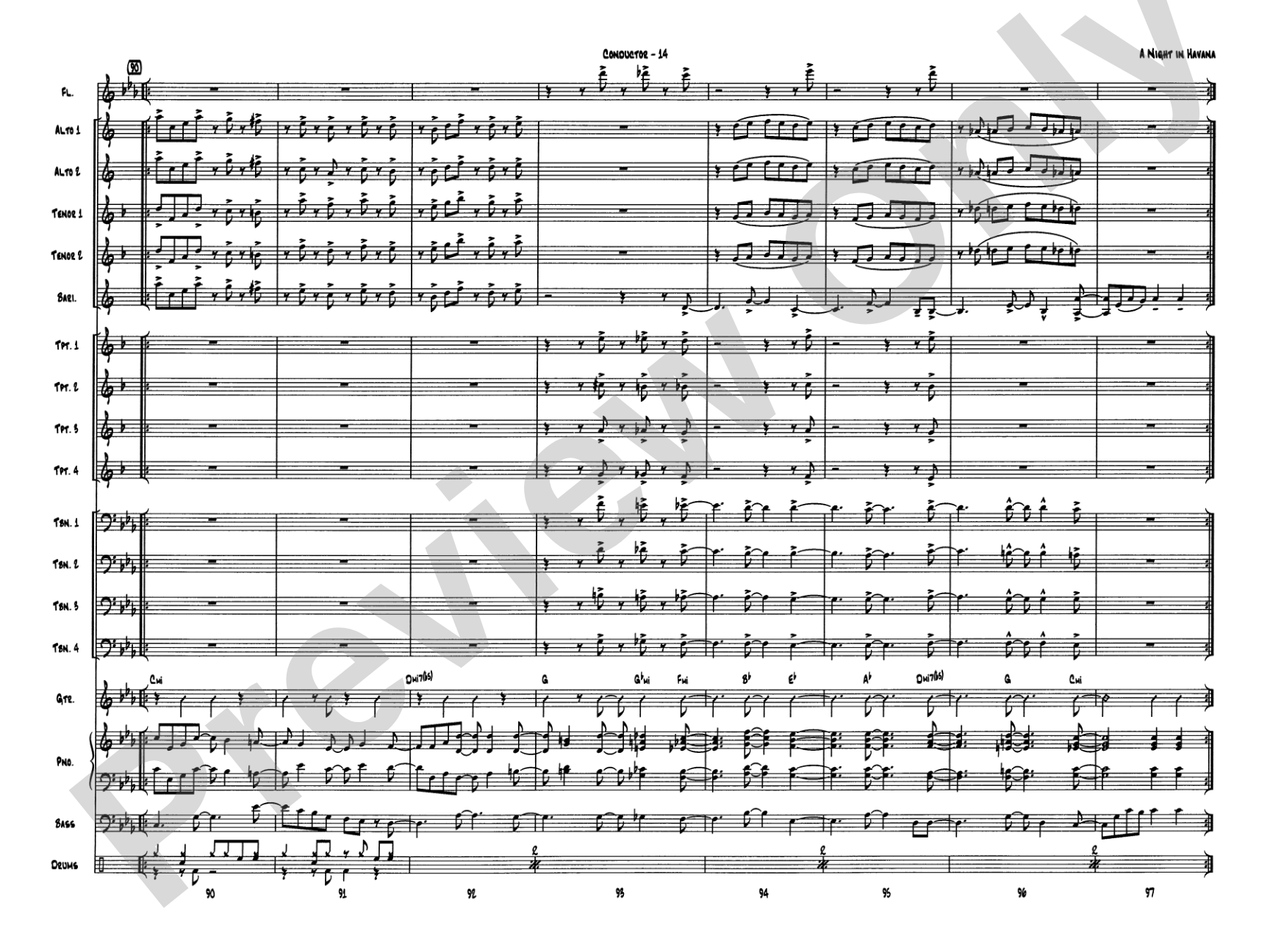 A Night in Havana: Score