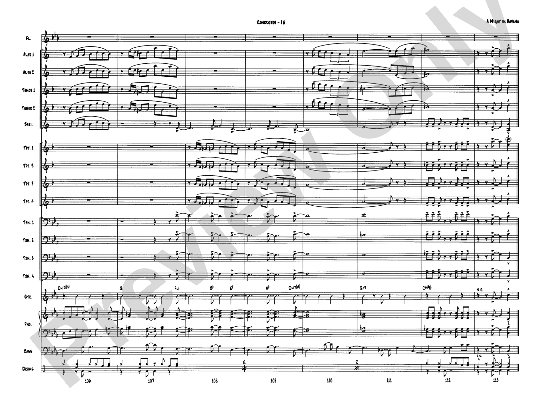 A Night in Havana: Score