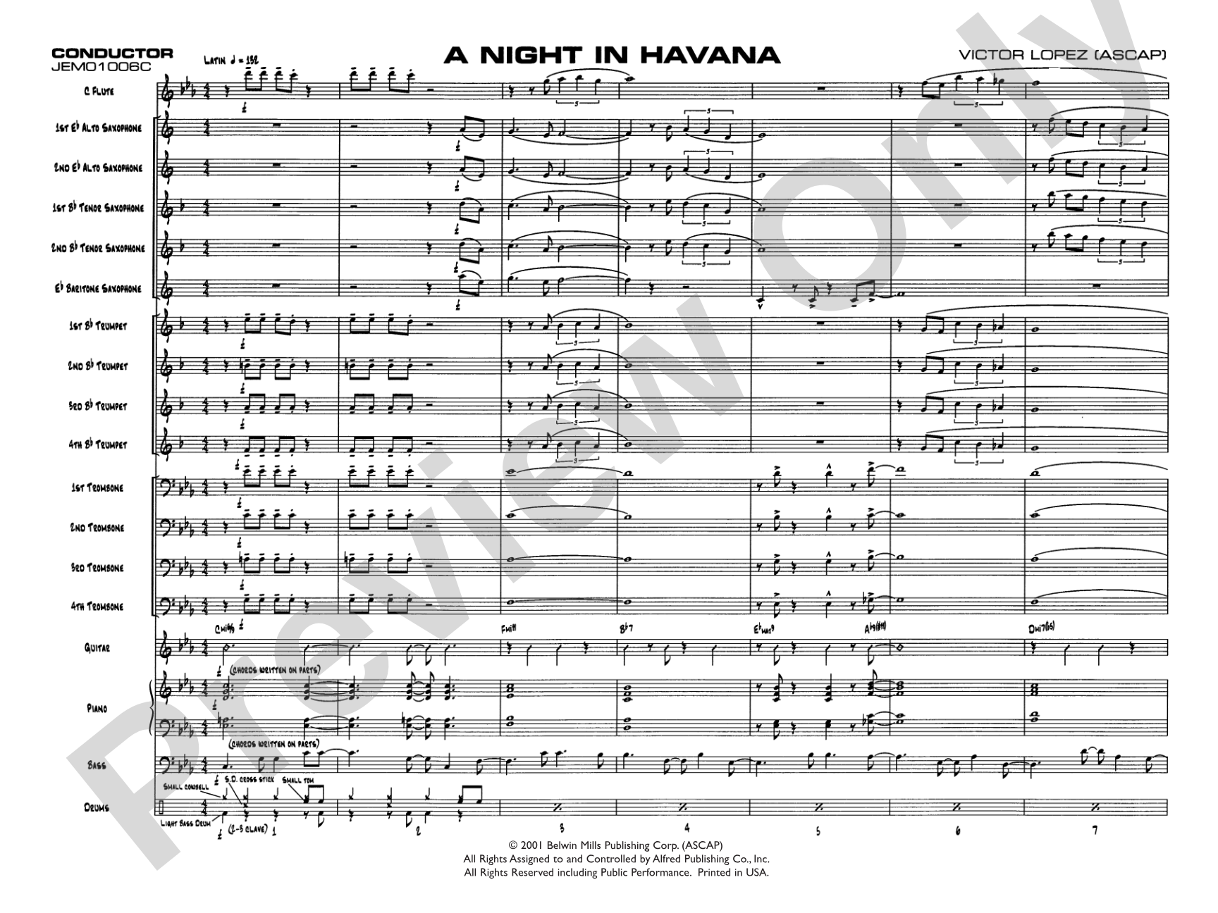 A Night in Havana: Score