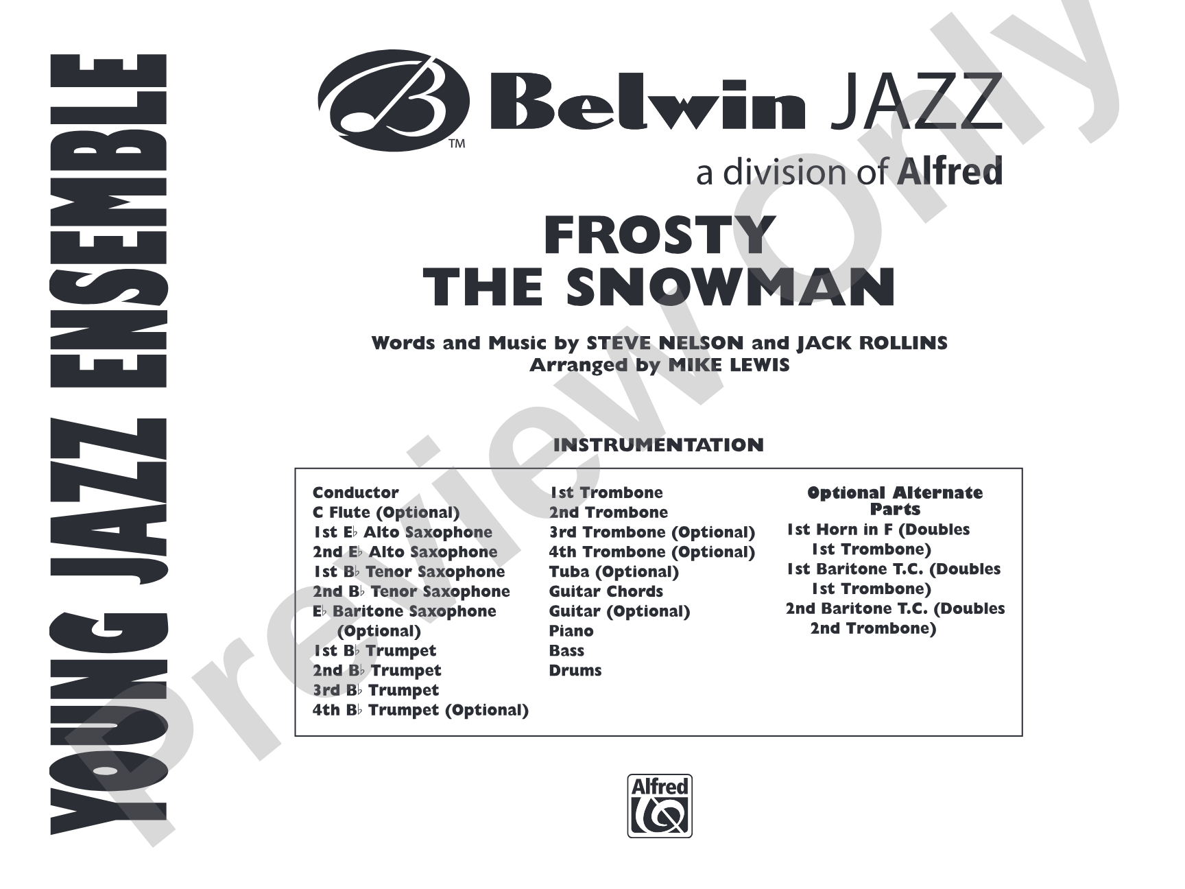 Frosty the Snowman: Jazz Ensemble Conductor Score & Parts