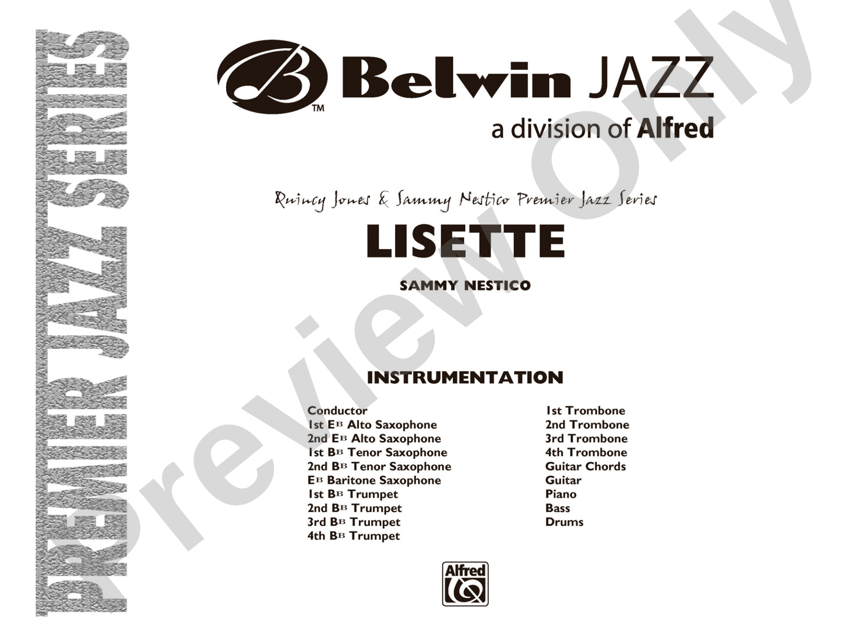 Lisette: Jazz Ensemble Conductor Score & Parts