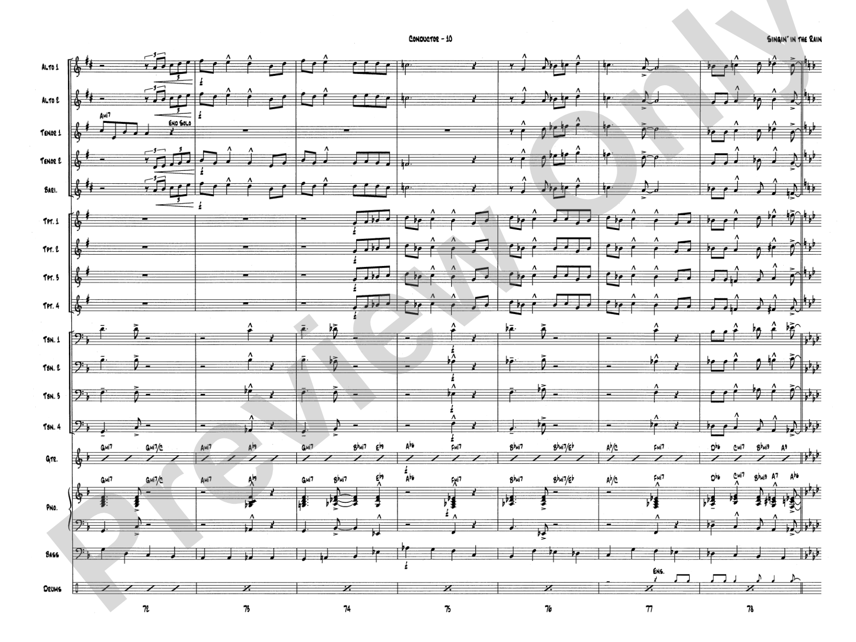Singin' in the Rain: Score