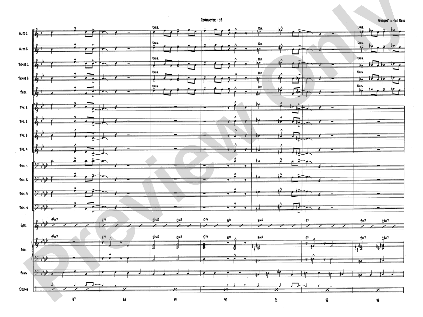 Singin' in the Rain: Score