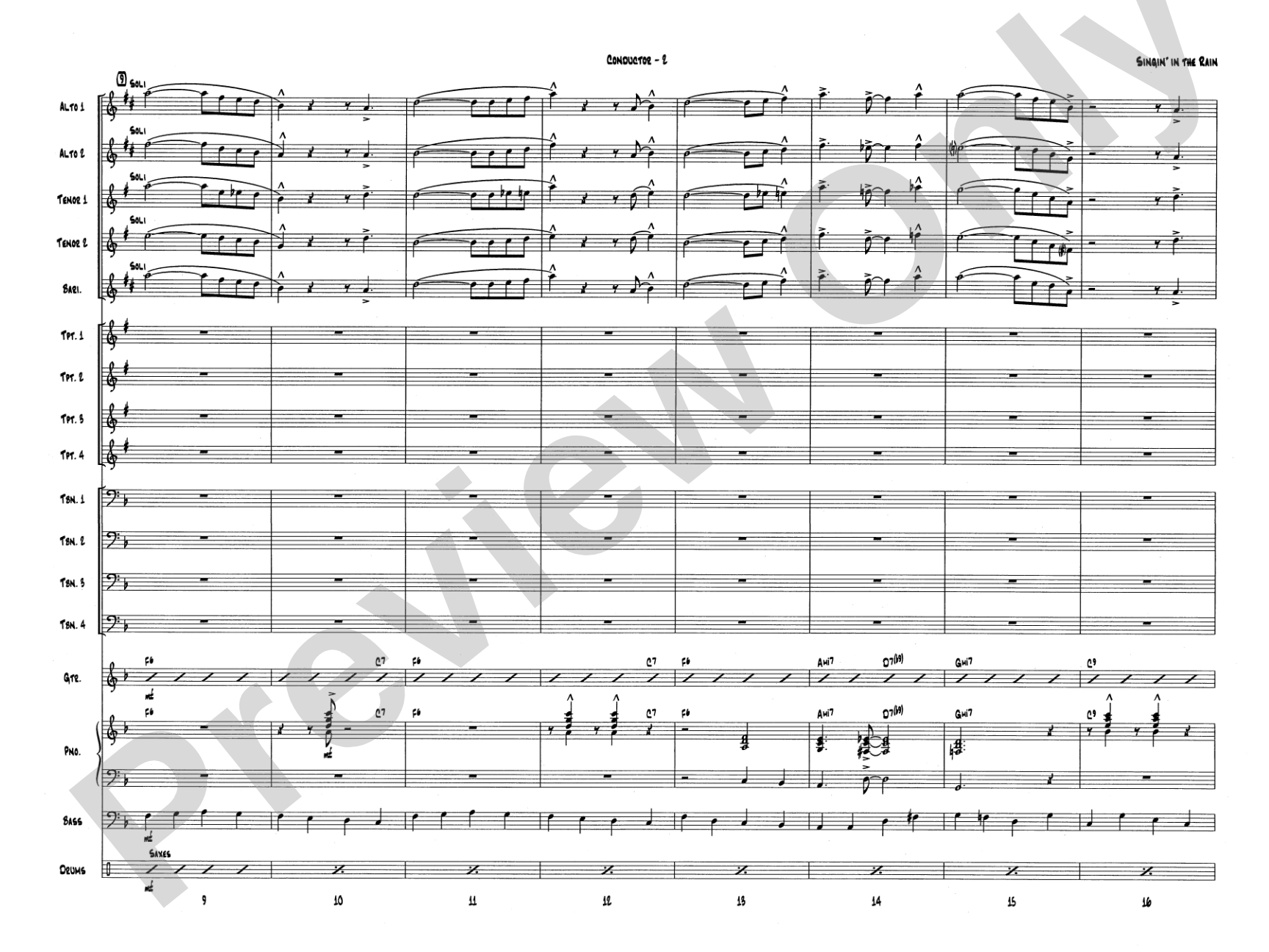 Singin' in the Rain: Score