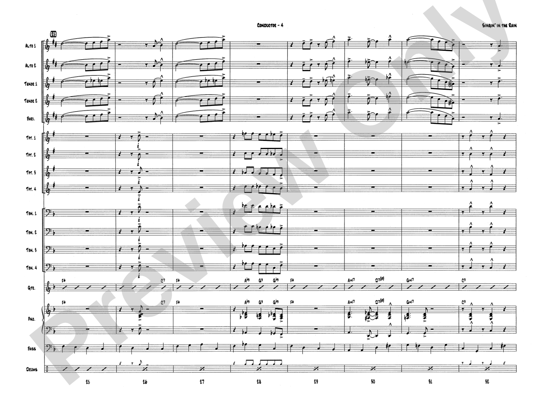 Singin' in the Rain: Score
