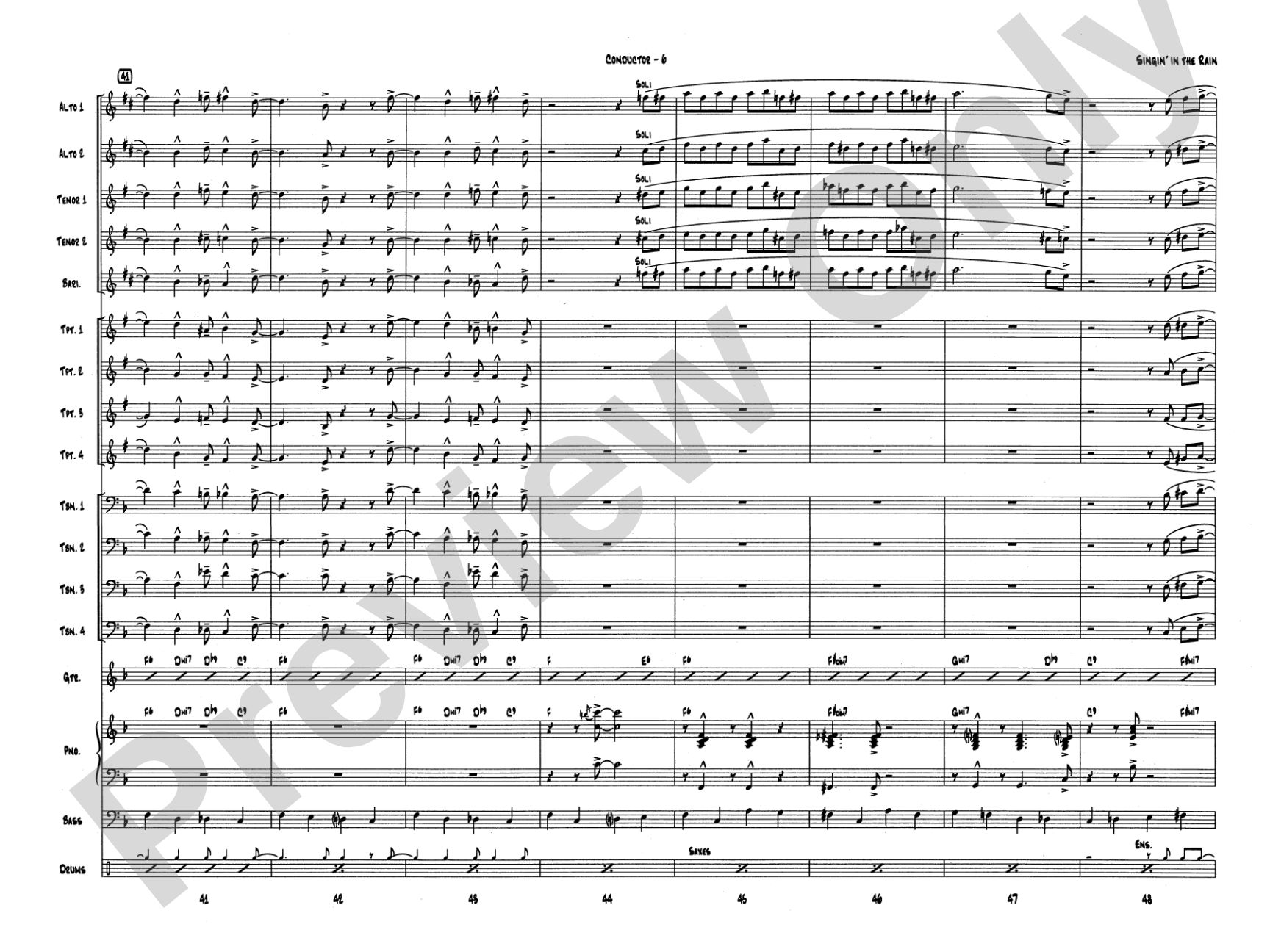 Singin' in the Rain: Score